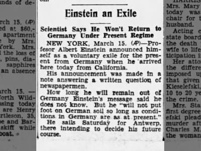 Einstein An Exile