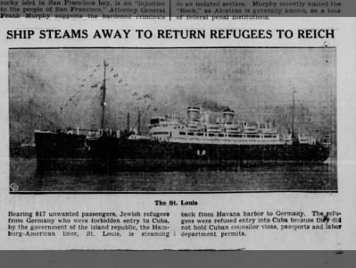 Ship Steams Away to Return Refugees to Reich